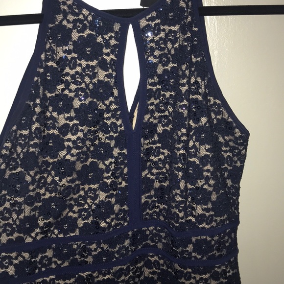 Navy lace dress from Macy’s. Worn once - Picture 2 of 3